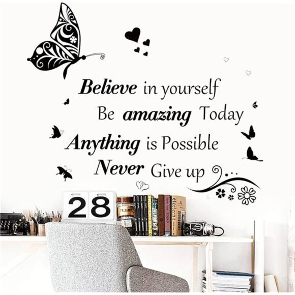Inspirational Wall Quotes Stickers Motivational Decals Removable Wall Art Decor - Picture 3 of 8